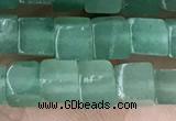 CCU452 15.5 inches 4*4mm cube green aventurine beads wholesale