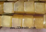 CCU481 15.5 inches 6*6mm cube yellow aventurine beads wholesale