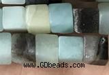 CCU486 15.5 inches 6*6mm cube amazonite beads wholesale