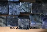 CCU488 15.5 inches 6*6mm cube blue dumortierite beads wholesale