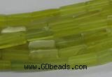 CCU525 15.5 inches 4*13mm cuboid olive jade beads wholesale