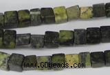 CCU54 15.5 inches 6*6mm cube yellow turquoise beads wholesale