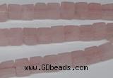 CCU56 15.5 inches 6*6mm cube rose quartz beads wholesale