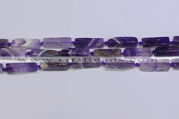 CCU602 15.5 inches 8*20mm - 10*30mm cuboid dogtooth amethyst beads