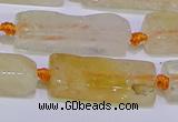 CCU604 15.5 inches 8*20mm - 10*30mm cuboid citrine gemstone beads