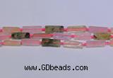 CCU608 15.5 inches 8*20mm - 10*30mm cuboid mixed quartz beads