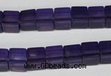 CCU61 15.5 inches 8*8mm cube synthetic amethyst beads wholesale