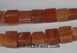 CCU68 15.5 inches 8*8mm cube red aventurine beads wholesale