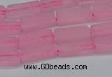 CCU711 15.5 inches 4*13mm cuboid rose quartz beads wholesale