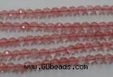 CCY110 15.5 inches 4mm faceted round cherry quartz beads wholesale