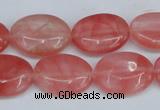 CCY158 15.5 inches 15*20mm oval cherry quartz beads wholesale