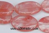 CCY159 15.5 inches 20*30mm oval cherry quartz beads wholesale