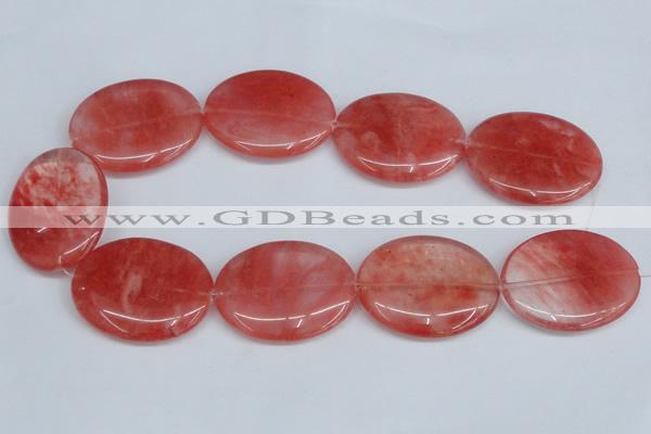 CCY161 15.5 inches 35*45mm oval cherry quartz beads wholesale