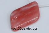 CCY235 Top-drilled 30*50mm marquise volcano cherry quartz beads