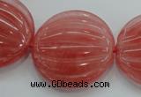 CCY54 15.5 inches 30mm flat round cherry quartz beads wholesale