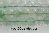 CCY611 15.5 inches 6mm faceted round green cherry quartz beads