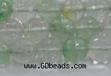 CCY614 15.5 inches 12mm faceted round green cherry quartz beads