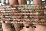 CCY630 15.5 inches 4mm round volcano cherry quartz beads wholesale