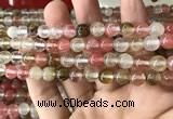 CCY632 15.5 inches 8mm round volcano cherry quartz beads wholesale