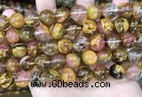 CCY645 15.5 inches 14mm round volcano cherry quartz beads