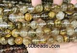 CCY649 15.5 inches 12mm round volcano cherry quartz beads