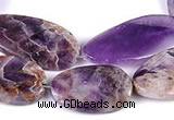 CDA03 twisted oval dogtooth amethyst quartz beads Wholesale