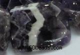 CDA09 15.5 inches 30*40mm rectangle dogtooth amethyst quartz beads