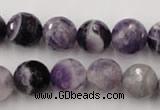 CDA154 15.5 inches 12mm faceted round dogtooth amethyst beads