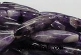 CDA16 15.5 inches 10*35mm rice dogtooth amethyst quartz beads