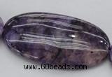 CDA306 15.5 inches 30*60mm oval dyed dogtooth amethyst beads