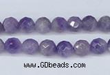 CDA59 15.5 inches 8mm faceted round dogtooth amethyst beads