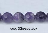 CDA61 15.5 inches 12mm faceted round dogtooth amethyst beads