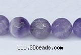 CDA62 15.5 inches 14mm faceted round dogtooth amethyst beads