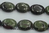 CDB211 15.5 inches 12*16mm oval natural dragon blood jasper beads