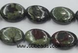 CDB212 15.5 inches 15*20mm oval natural dragon blood jasper beads