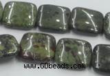 CDB221 15.5 inches 20*20mm square natural dragon blood jasper beads