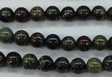 CDB229 15.5 inches 8mm round natural dragon blood jasper beads