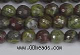 CDB321 15.5 inches 6mm faceted round dragon blood jasper beads