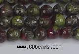 CDB329 15.5 inches 6mm faceted round A grade dragon blood jasper beads