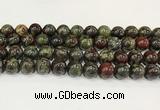 CDB344 15.5 inches 12mm round dragon blood jasper beads wholesale