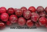 CDE04 15.5 inches 10mm round dyed sea sediment jasper beads