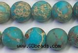 CDE1027 15.5 inches 8mm round matte sea sediment jasper beads