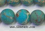 CDE1029 15.5 inches 12mm round matte sea sediment jasper beads