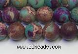 CDE1035 15.5 inches 4mm round matte sea sediment jasper beads