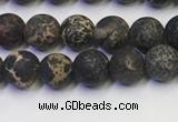 CDE1045 15.5 inches 4mm round matte sea sediment jasper beads