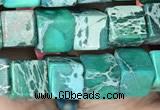 CDE1216 15.5 inches 6mm - 6.5mm cube sea sediment jasper beads