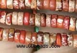 CDE1220 15.5 inches 2.5*4mm heishi sea sediment jasper beads