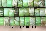 CDE1236 15.5 inches 3*6mm heishi sea sediment jasper beads