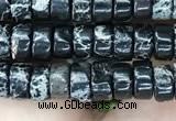 CDE1238 15.5 inches 3*6mm heishi sea sediment jasper beads