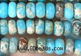 CDE1255 15.5 inches 2.5*4mm rondelle sea sediment jasper beads